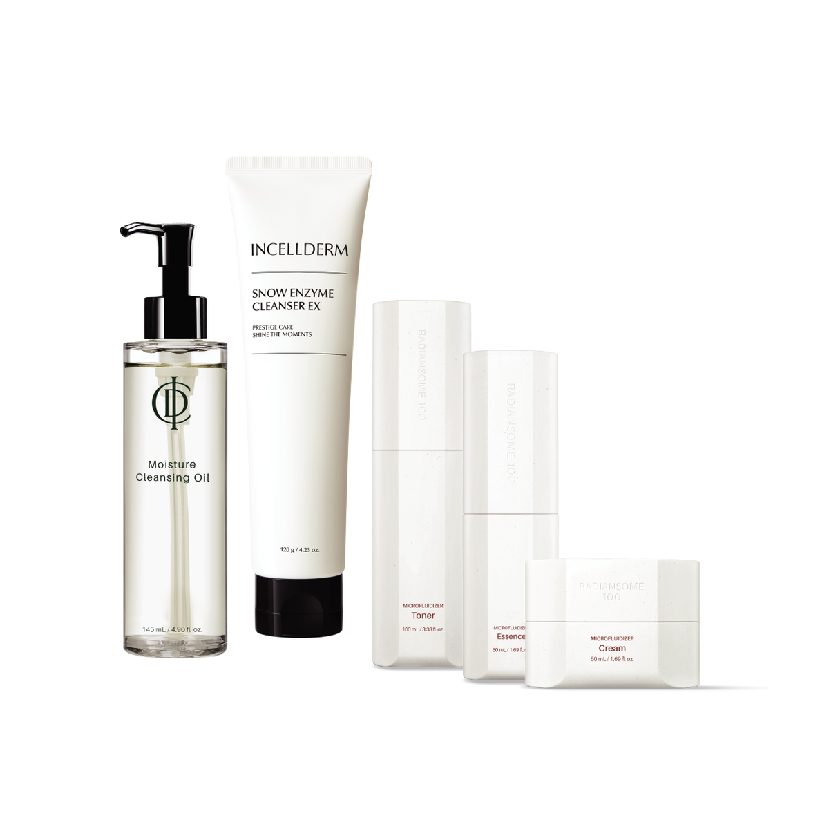 Riman ICD Advanced Riman Ritual Set - 5-Piece K-Beauty Nanoliposomal Routine with 7x Microfluidizer Toner, Essence and Cream