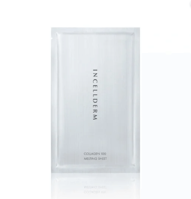 Riman Incellderm Collagen 100 Melting Mask Sheet - Dissolving Nanofiber Face Mask with 100% Pure New Zealand Marine Collagen