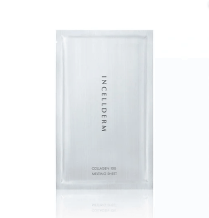 Riman Incellderm Collagen 100 Melting Mask Sheet - Dissolving Nanofiber Face Mask with 100% Pure New Zealand Marine Collagen